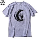 COOLMIND 100% cotton casual short sleeve space print men T shirt o-neck cool street style men t-shirt male men tee shirts tops