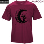 100% cotton digging the moon print funny mens o-neck t shirts fashion men's tops men T-shirt cool men tshirt male men tee shirts