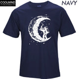 100% cotton digging the moon print funny mens o-neck t shirts fashion men's tops men T-shirt cool men tshirt male men tee shirts