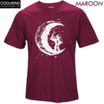100% cotton digging the moon print funny mens o-neck t shirts fashion men's tops men T-shirt cool men tshirt male men tee shirts