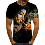 2020 letter Series Printed 3D T-shirt Round Neck Short Sleeve Women Tees Men Casual Women's T shirts Tops