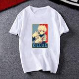 Men Women T-shirt Tops Kawaii Hunter X Hunter Tshirt Killua Zoldyck T-shirt Crew Neck Fitted Soft Anime Manga Tee Shirt Clothes